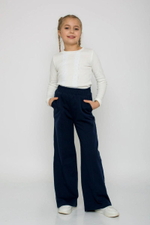 Брюки "Школа-3", р. 146, тёмно-синий, (Ивашка)