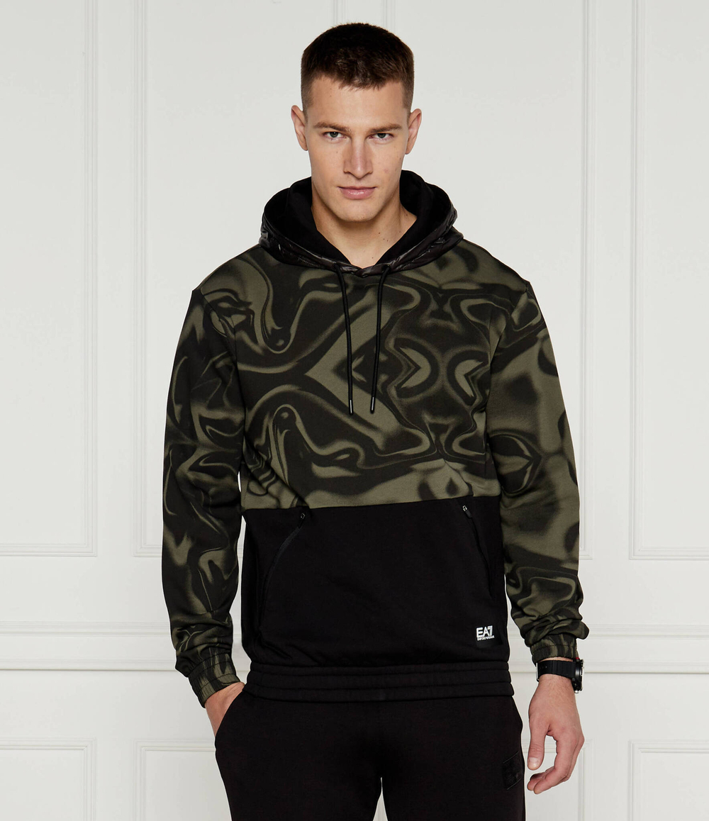 Худи EA7 - оливковый(6DPM09 PJOGZ)