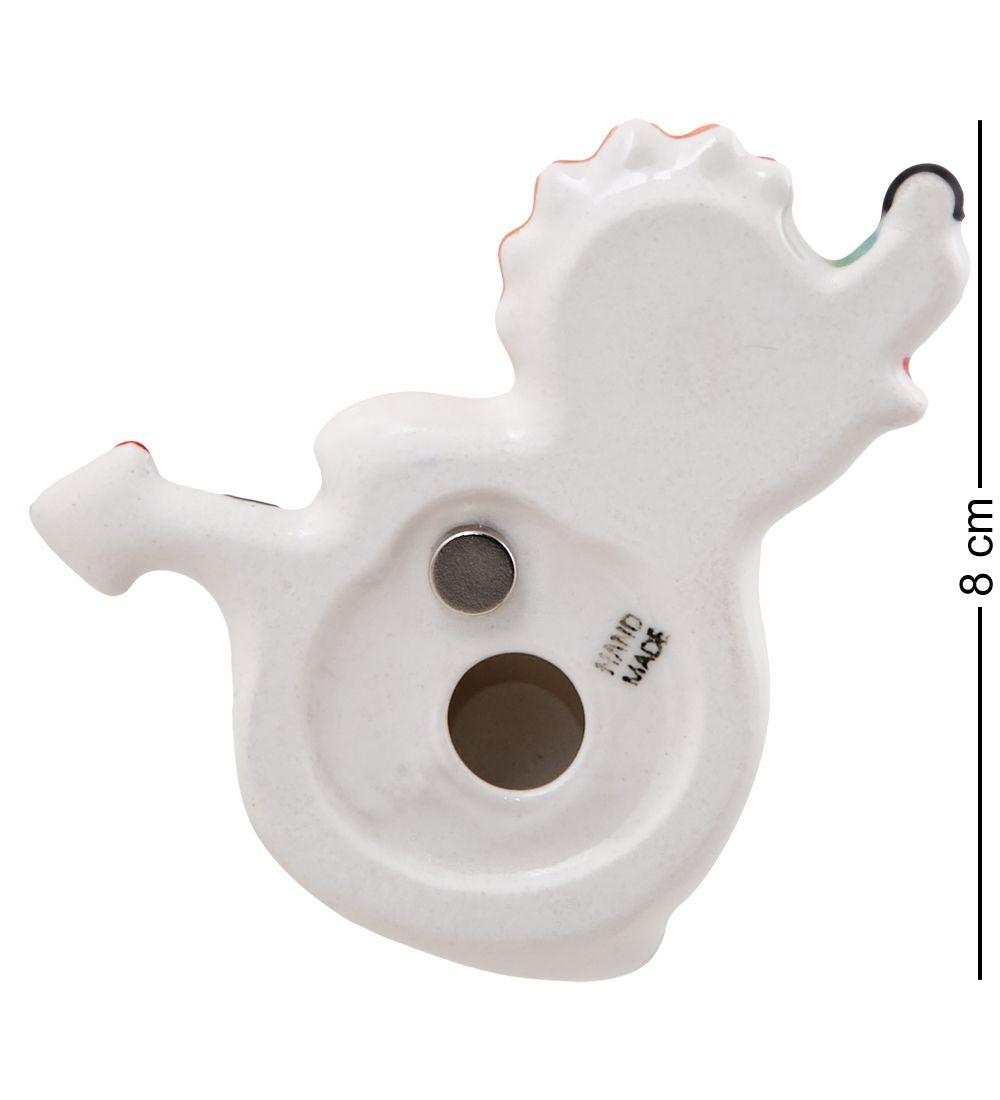 ГЛ- 911 Магнит «Дракон» цв. (Гжельский фарфор)