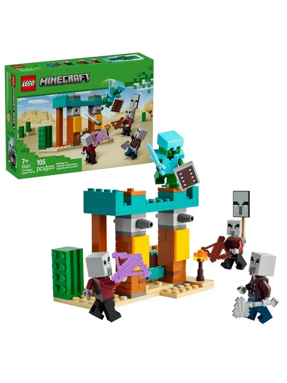 Конструктор Майнкрафт Патруль пустыни Иллагер 105 деталей