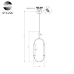 SL6004.303.02 Подвес ST-Luce Латунь/Белый LED 2*4W 3000K