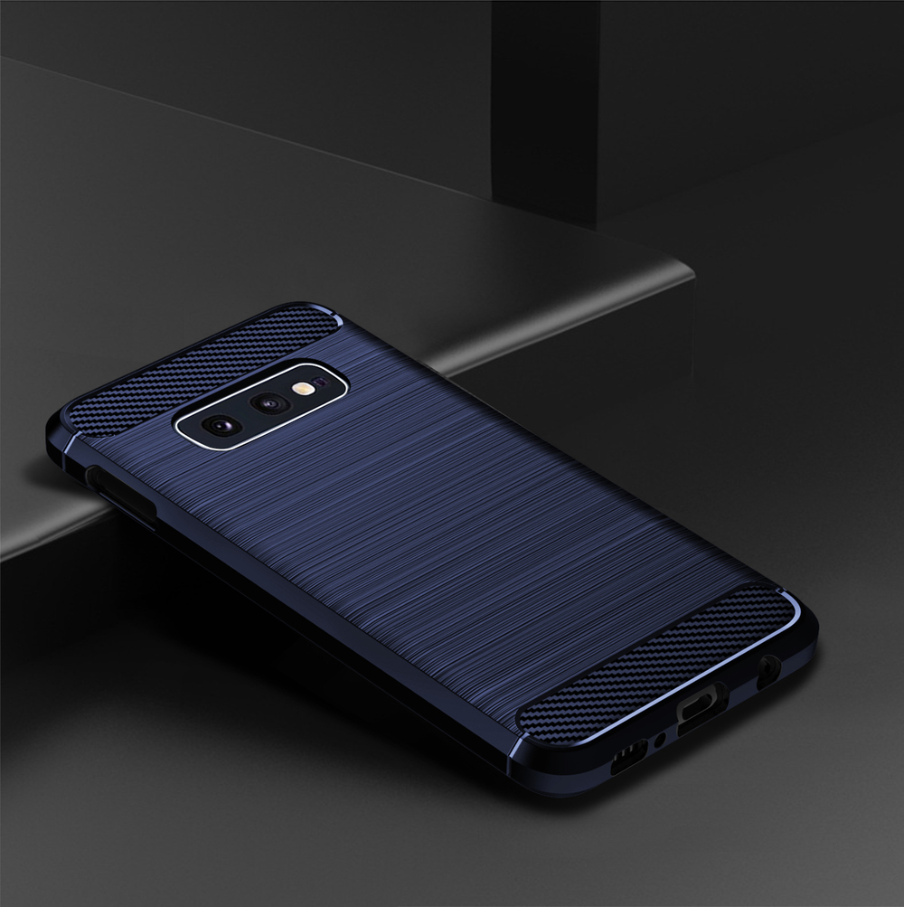 Чехол для Samsung Galaxy S10e цвет Blue (синий), серия Carbon от Caseport
