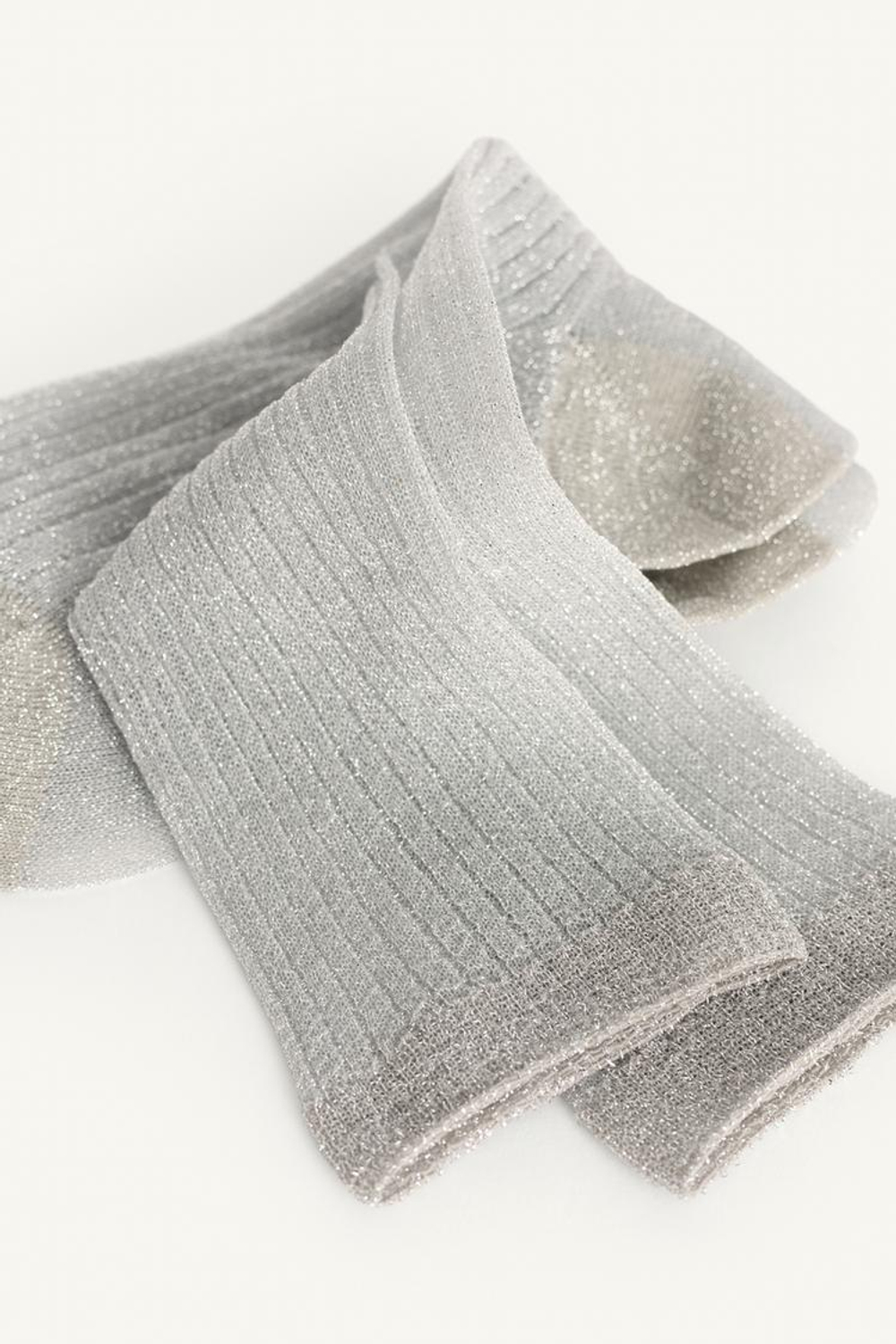 ZARA ДЛИННЫЕ НОСКИ - LIMITED EDITION, СЕРЕБРЯНЫЙ