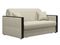 Диван Лион 1,2 - Велютто/Velutto 17 бежевый/накладка венге