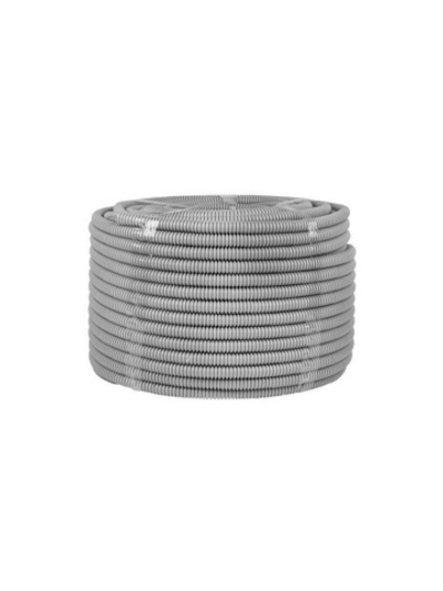 Труба гофрированная ПВХ d16мм с протяжкой сер. (уп.100м) Plast PROxima EKF tg-z-16