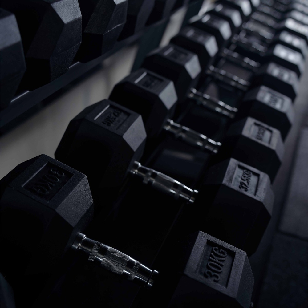 Гантель гексагональная обрезиненная PROFI-FIT 35 кг