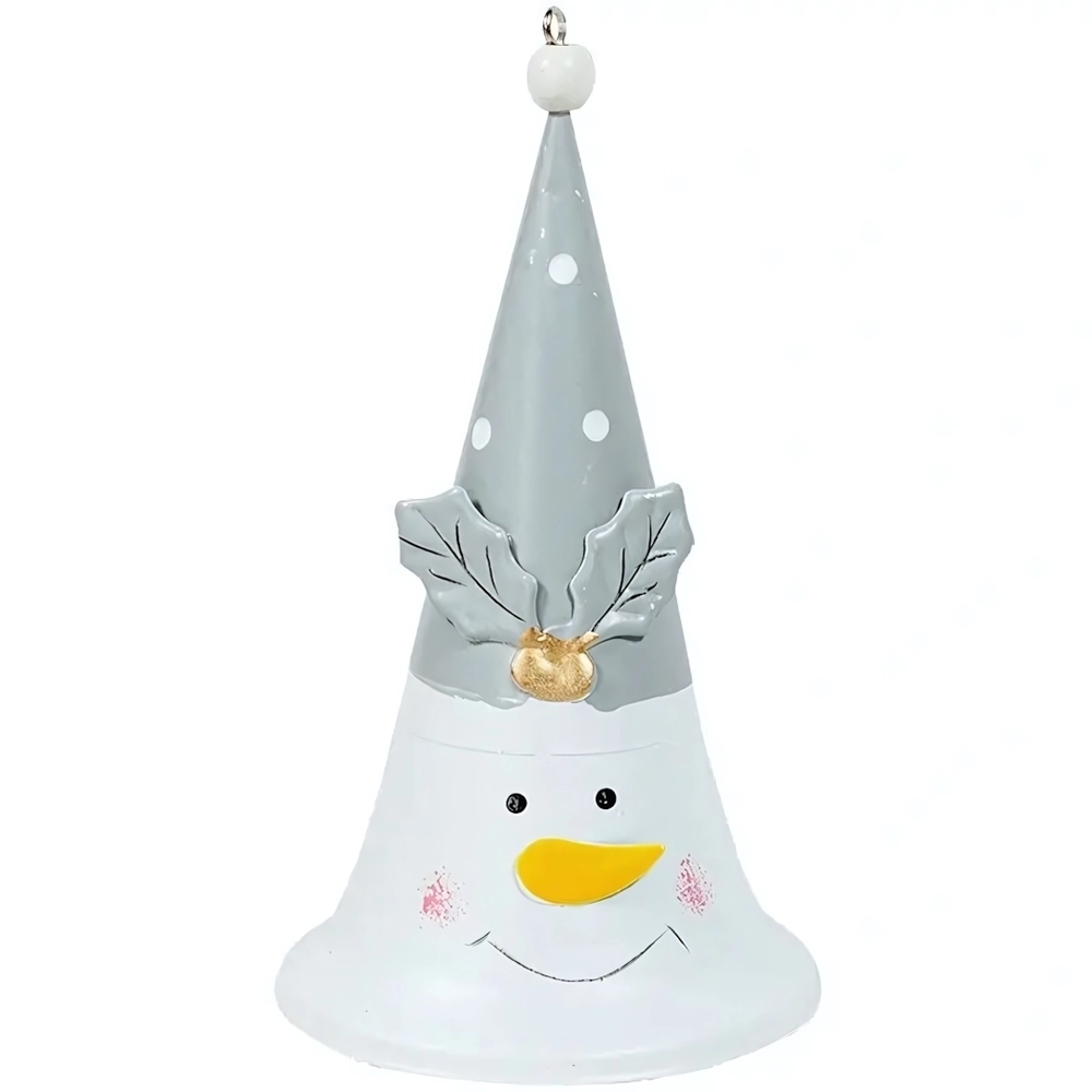 Колокольчик Снеговик 12см