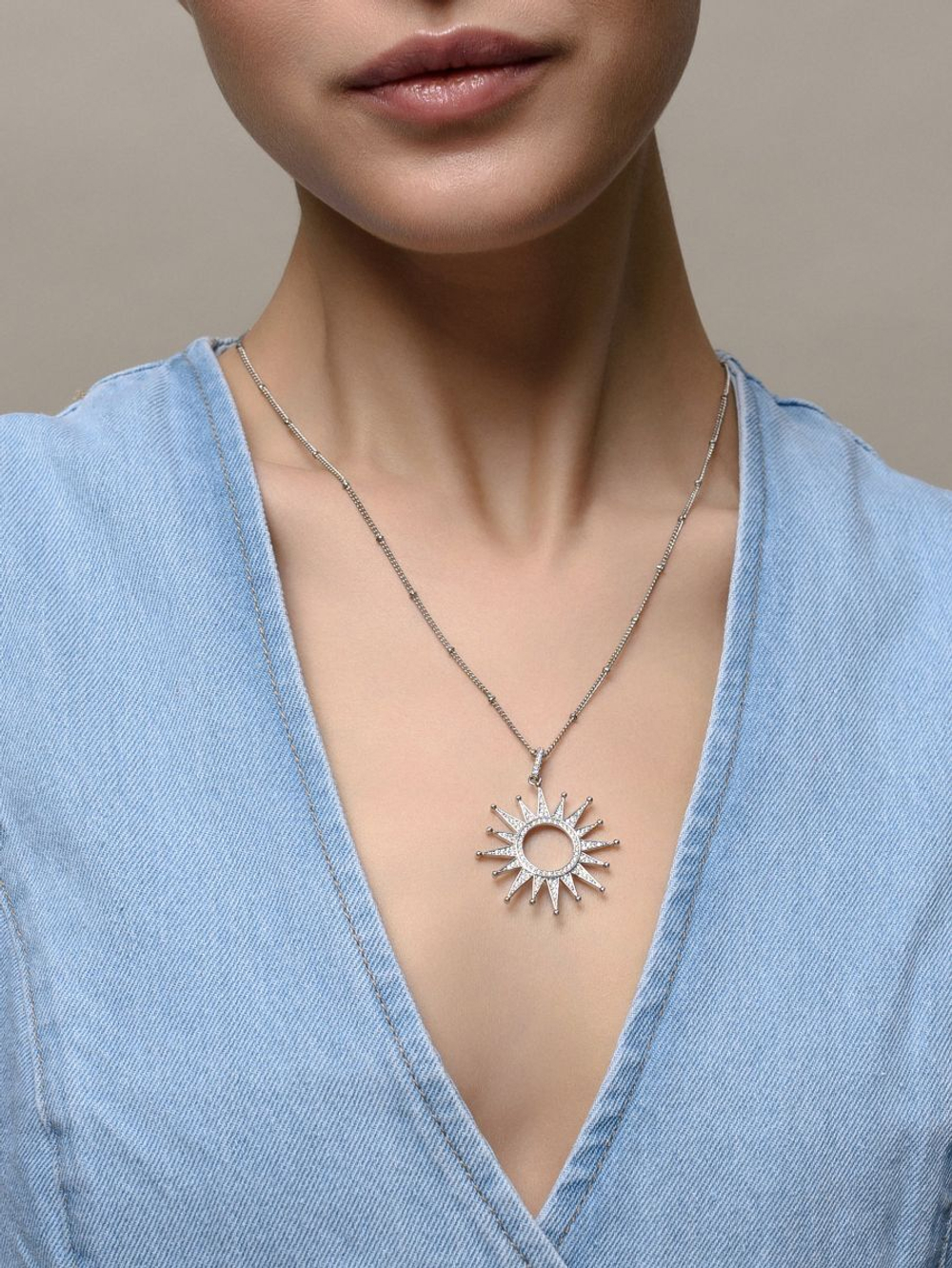 Колье "Sun" Silver