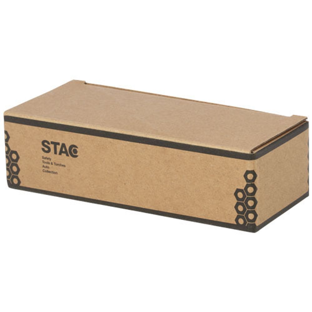 Динамо-фонарик Helios из переработанной пластмассы с солнечной батареей и карабином