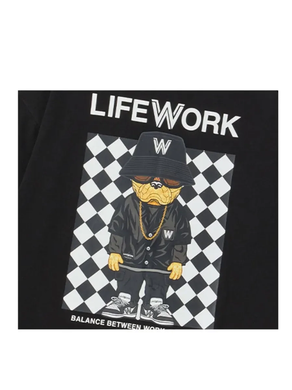 Футболка с принтом chekerboard hipdok на спине