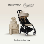 Коляска прогулочная Stokke YOYO3 рама чёрная Black Bonpoint Beige