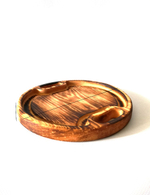 Поднос деревянный круглый сервировочный WS20