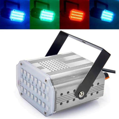 Комнатный мини-стробоскоп Mini Room Strobe 24 LED, цвет серебро