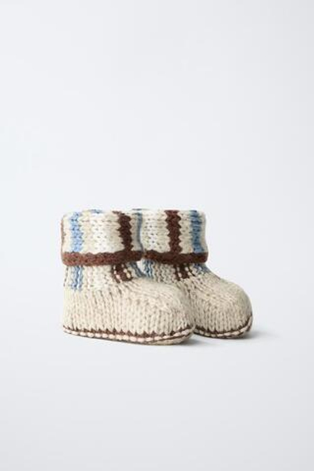 ZARA ТРИКОТАЖНЫЕ ПИНЕТКИ, СИНИЙ