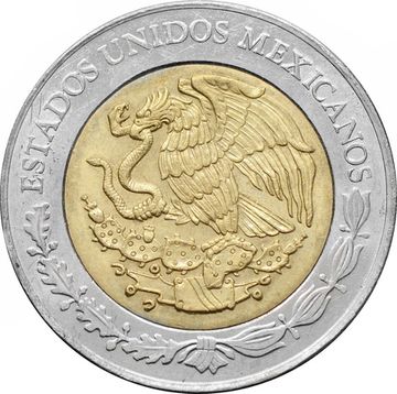 5 песо 1997-2024 Мексика