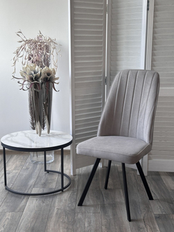 Стул ПРОВАНС 360 град. поворот. B22 Серый, велюр / черный каркас, М-City