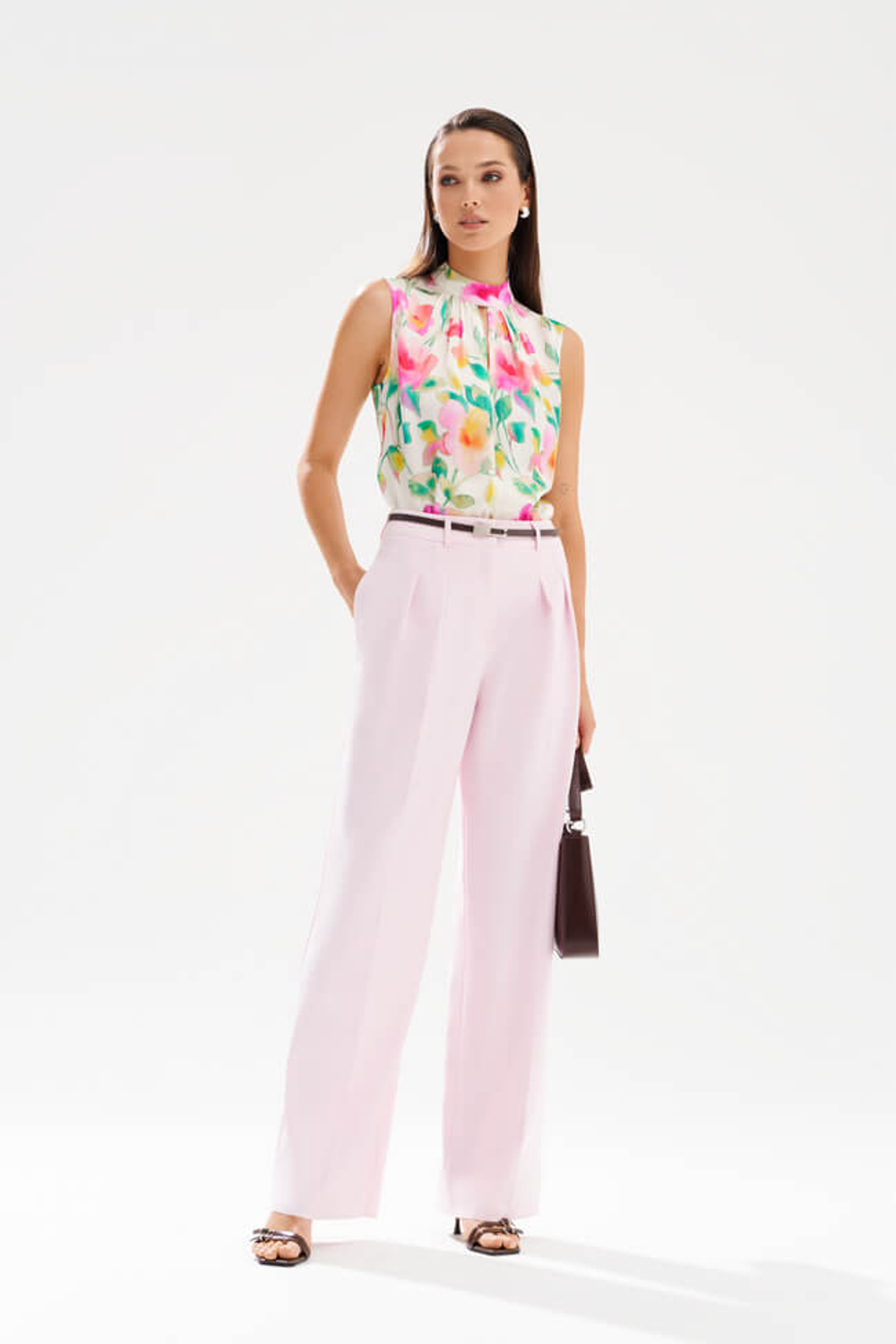 23552 Блузка женская (цветочный принт)