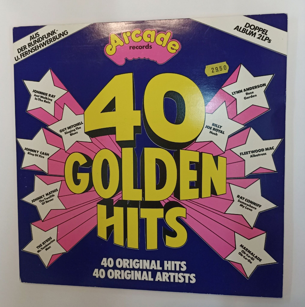 Винтажная виниловая пластинка LP Сборник 40 Golden Hits 2LP (Germany 1974)