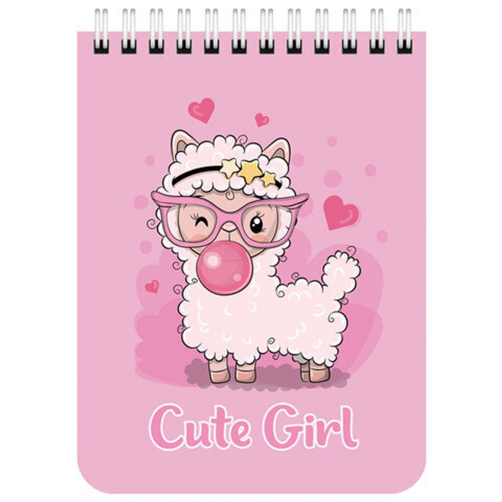 Блокнот МАЛЫЙ ФОРМАТ А6 108х145 мм, 40 л., гребень, картон, клетка, BRAUBERG KIDS, "Зверята", 114395