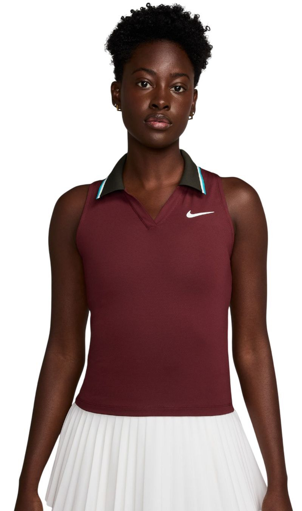Топ теннисный Nike Court RG Dri-FIT Slam Tennis Tank - dark team red/dusty cactus/white