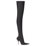 Balenciaga Knife 110mm Over The Knee Boots "Black Matte Spandex" Women"s