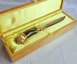 Нож дамасский "Медведь" /в коробке/