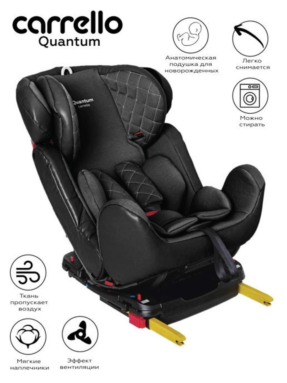 Автокресло Carrello Quantum KX-27 (0-36 кг), Black Panther (Черный)