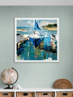 Картина на подрамнике в раме 43*43 см