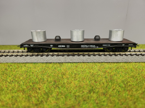 Платформа 13-401 СССР для перевозки стали в рулонах, тележки MM