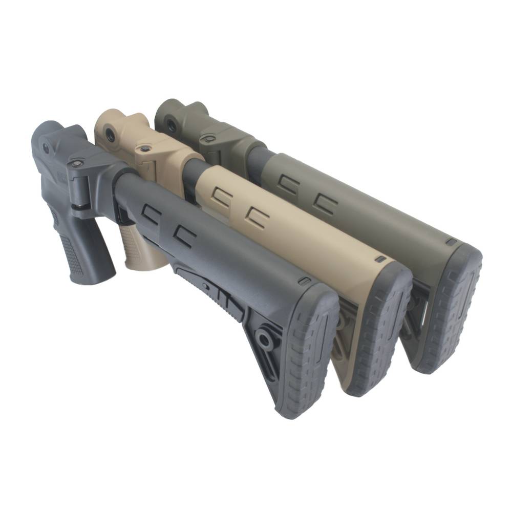 Приклад МР-155 пластик, DLG Tactical. Черный