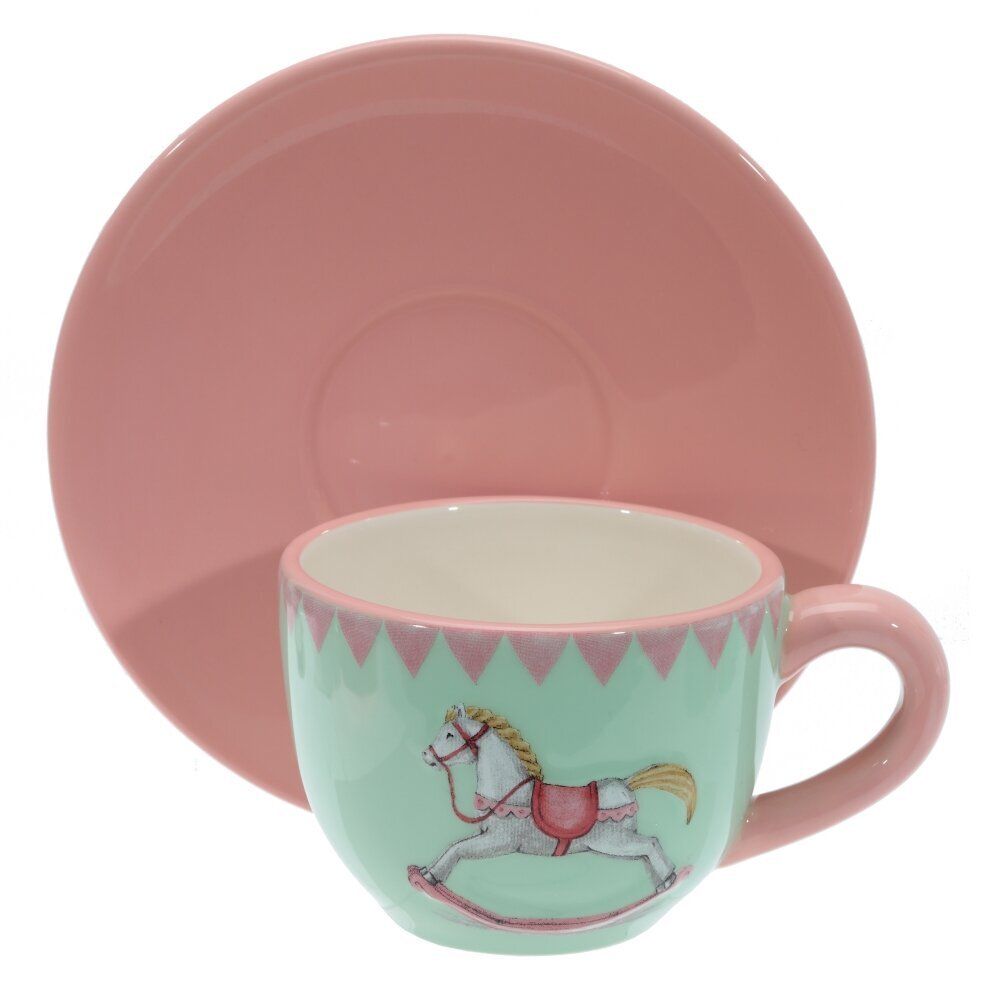 GAEM Набор чашка с блюдцем "Лошадка", 250 мл, L15 W15 H8 см