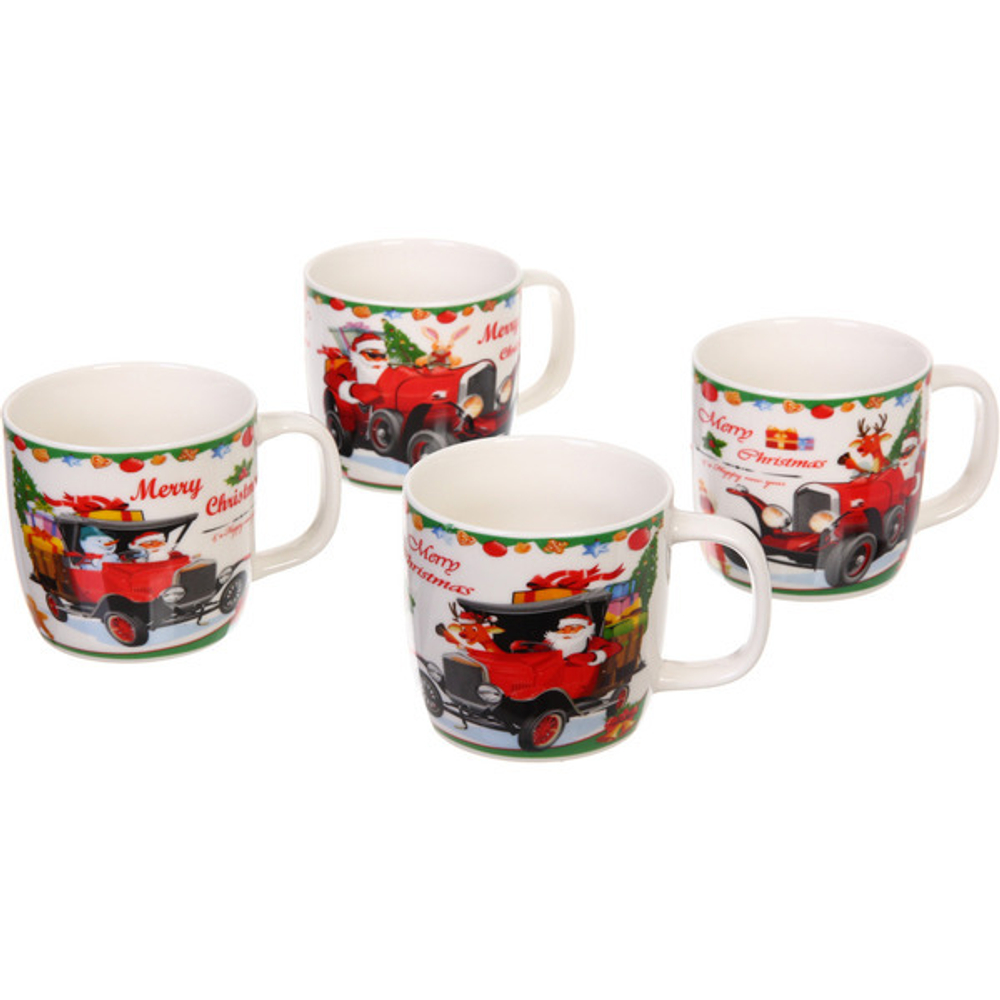Кружка кермическая 360мл «Санта за рулём»