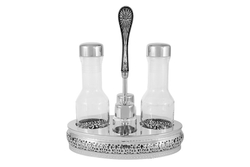 Набор для специй Британи: солонка перечница 2 бутылки для масла и уксуса Regent