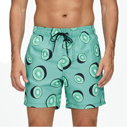 Мужские шорты зеленые с принтом Romeo Rossi RR9504-34