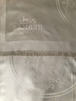 Палантин Хермес серый графит