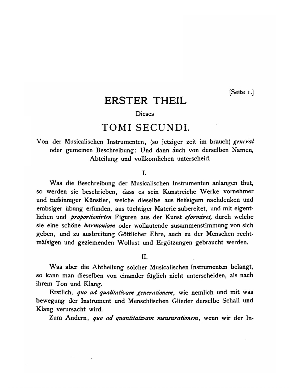 Syntagma. Teil 2 Von Den Instrumenten. Wolfenbüttel 1618 | Michael Praetorius