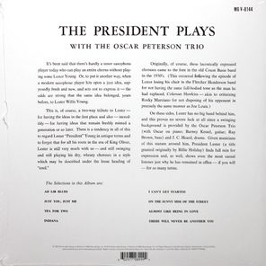 Lester Young With The Oscar Peterson Trio / The President Plays (LP)
