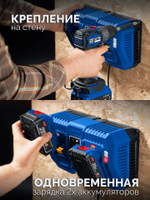 ЗУБР Turbo CHARGE, 20 В, 2 порта, 2 х 9 А, зарядное устройство для LMS АКБ, ПРОФЕССИОНАЛ (TC-20-2)