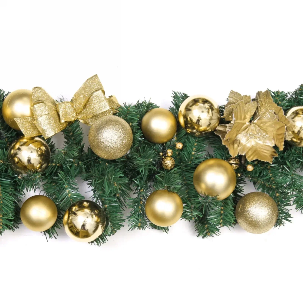Гирлянда хвойная «Сказочное чудо» 1,8 м d=30 см, ПВХ, золото (SST1950R-180)