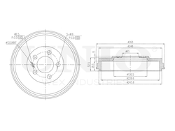 Барабан тормозной задний UNIO BRD-10070
