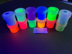 Набор светящихся в темноте акриловых красок AcidColors Luminescent для творчества 12 цветов х 20г (240г)