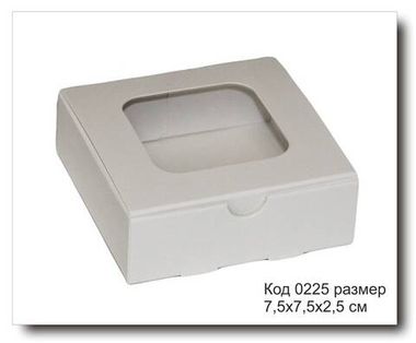 Коробочка код 0225 размер 7,5х7,5х2,5 см для мыла