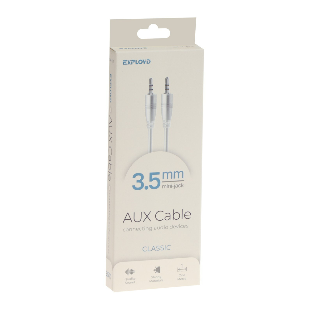 Кабель AUX Jack х Jack -1.0м. (3.5мм.шт/шт ) Exployd