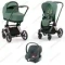 Детская коляска Cybex Priam IV 3 в 1 Leaf Green шасси Rosegold автокресло Aton B i-Size