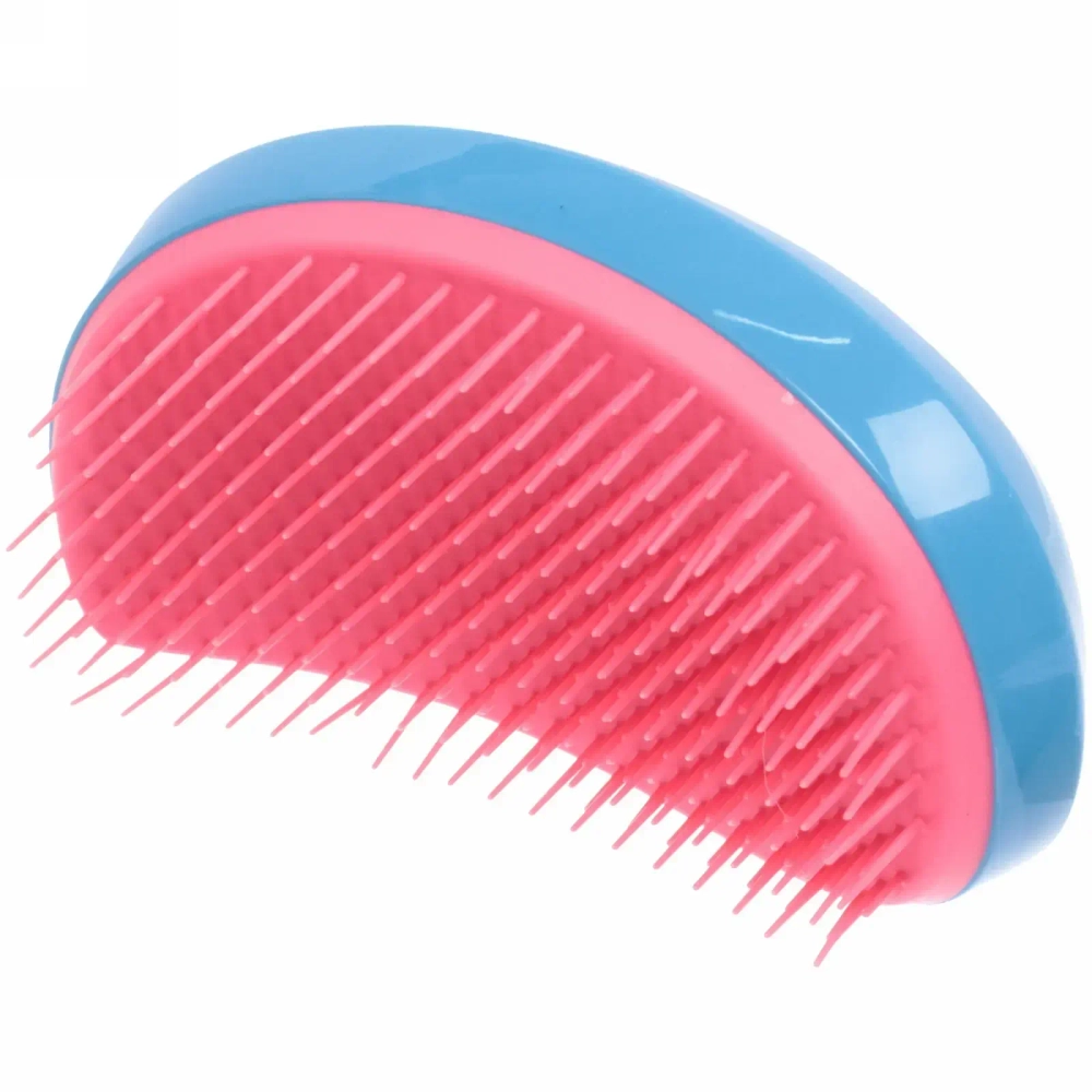 Расческа массажная компактная «Mila Mi», цвет голубой/розовый, 7*12см