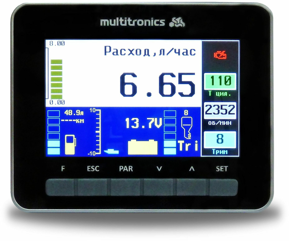Multitronics CL-950 бортовой компьютер для  катеров черный (Разъем Suzuki) с кабелем NMEA2000-M