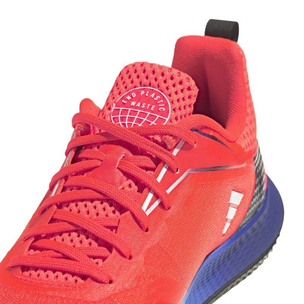 Мужские кроссовки теннисные Adidas Defiant Speed Clay - solar red/footwear white/lucid blue