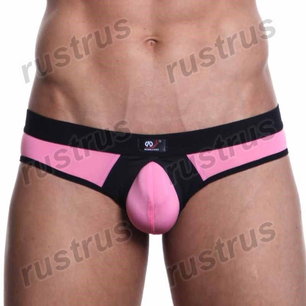 Мужские трусы брифы розовые WANGJIANG WG00029