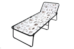 Кровать раскладная Арина (аналог Надин с407) арт.с1249 (цвет ткани бежевый рис.кофе