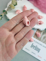 Керамические бусины, 21 мм, «Ракушка», персиковый, 5 штук